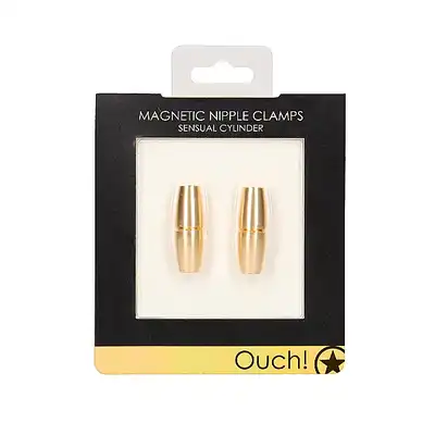 Ouch! - Magnetic Nipple Clamps - Sensual Cylinder - unikatowe magnetyczne zaciski na sutki. Niesamowita przyjemność 