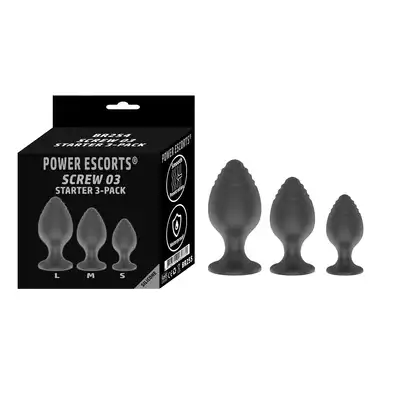 Plug-Screw 03 - 3-Pack Silicone Plugs Black