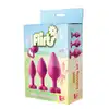 Dream Toys - Flirts Anal Training Kit. Zestaw uwodzicielskich korków analnych. Błyszczące klejnoty w kształcie serc.