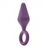 Dream Toys - Flirts Pull Plug Medium Purple. Średni nieziemsko uroczy, fioletowy korek analny. Pierścień na palec.