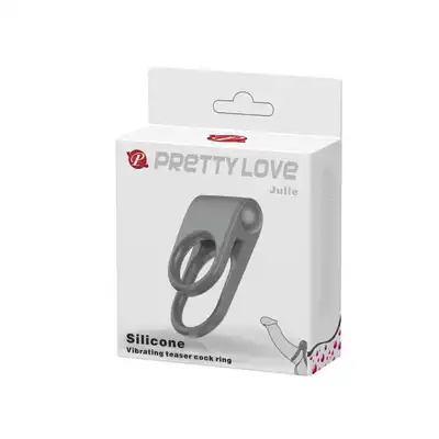 Pretty Love - Julie Vibrating Coock Ring - podwójny ring na penisa i jądra. Zwiększona erekcja gwarantowana