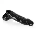 Oxballs - Daddy Cock Sheath Black. Nakładka  na penisa z oslonką na jądra. Druga skóra!