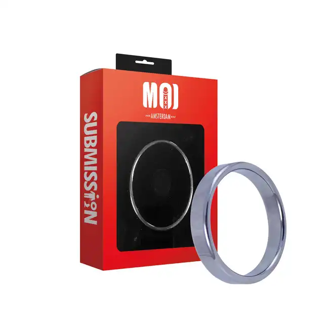 Moi Submission - Mr. Thready 45 mm. Klasyczny ring ze stali nierdzewnej w odcieniu srebrnym