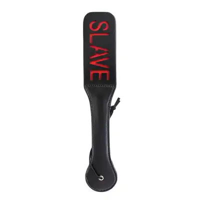 Oproducts - Whip paddle slave - czarna, mocna packa z czerwony napisem SLAVE