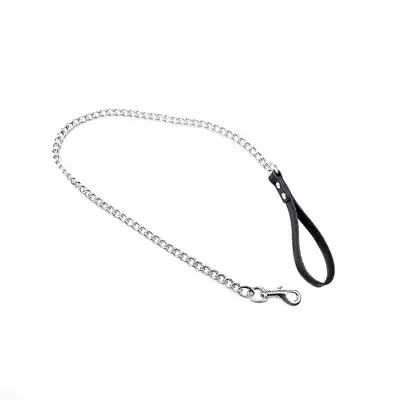 O-Products - Leash L Black - czarna smycz z łańcuchem. Długość aż 105 cm!