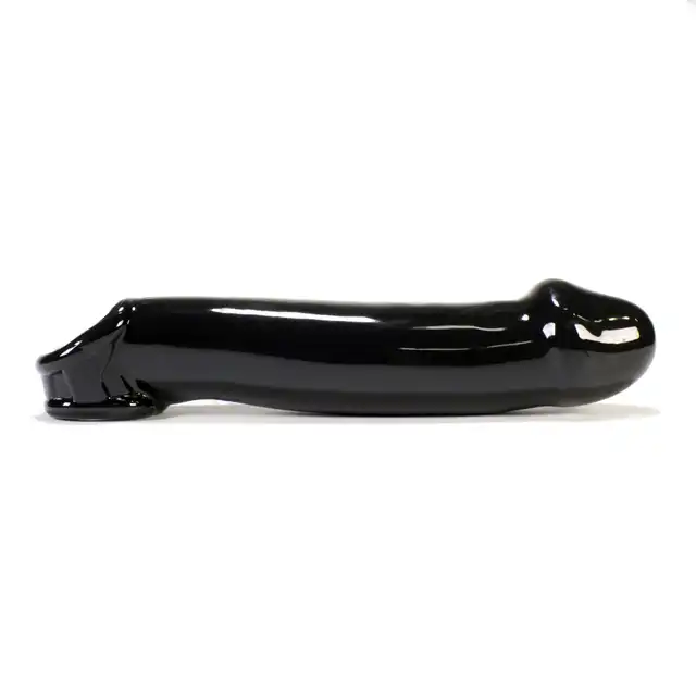Oxballs - Muscle Cock Sheath Black. Czarna nakładka na penisa niczym druga skóra 