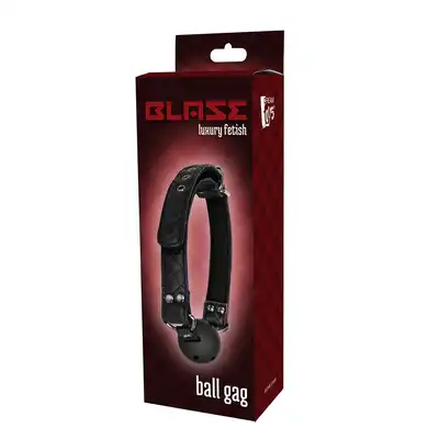 Dream Toys - Blaze Ball Gag Diamond Black - czarny, oddychający gag. Zniewolenie partnera