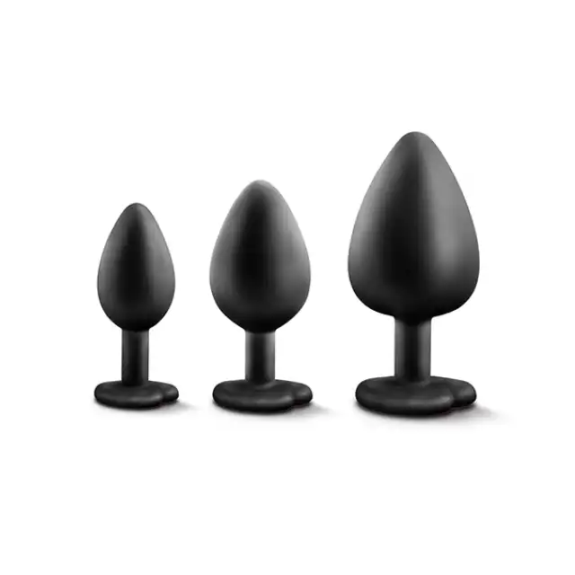 Luxe - Bling Plugs Training Kit Red. Najlepszy zestaw czarnych wtyczek analnych. Sam zdecyduj na co Cię stać.