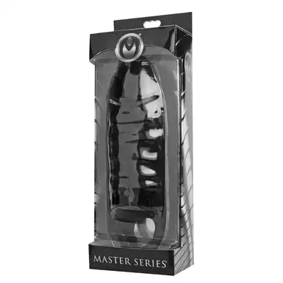 Master Series - Black Mamba XL. Czarna przedłużka na penisa, wydłużenie erekcji i penisa gwarantowane