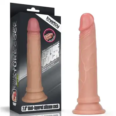 Lovetoy - 7" Nature Cock Flesh. Elastyczne i realistyczne dildo z mocną przyssawką. 