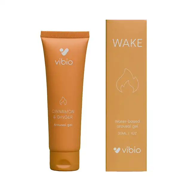 Vibio - Wake Stimulating Gel. Naturalny, wegański żel stymulujący na bazie wody. Rozgrzej atmosferę jeszcze mocniej za pomocą cynamonowo imbirowego żelu