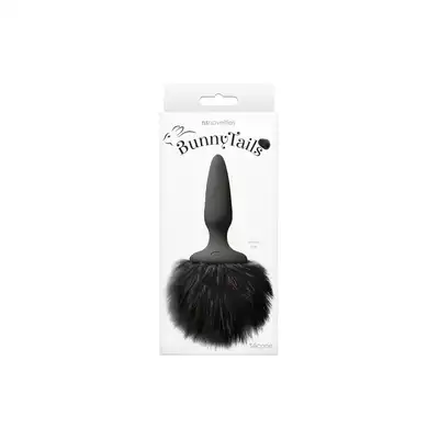 BUNNY TAILS MINI BLACK BLACK FUR