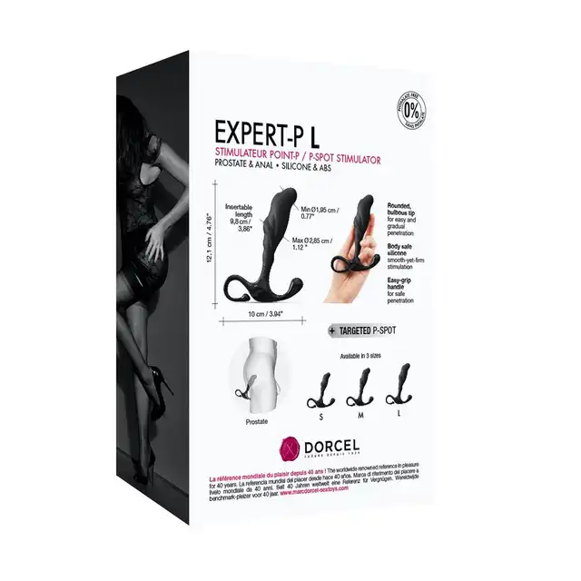 Dorcel - Expert P, rozmiar L. Masażer prostaty, krocza i odbytu. Niepowtarzalna stymulacja erogennych okolic intymnych dla Panów.