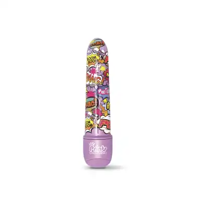Prints Charming - Pop Tease 5" Purple. Rozkoszny, smukły wibrator z printem "Fuck" pokazującym to czego naprawdę pragniesz.