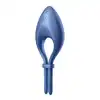 Satisfyer - Bullseye Blue - regulowany, niebieski ring na penisa. Mocniejsza erekcja gwarantowana