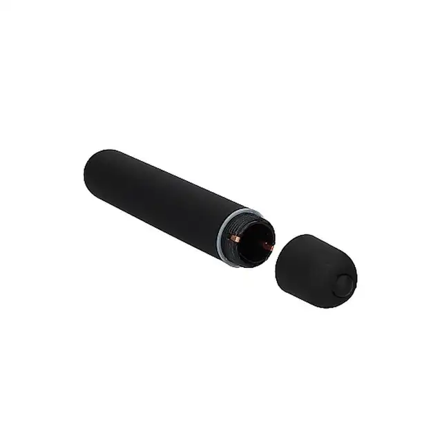 Shots Toys- Bullet Vibrator XLong Black - mocny mini wibrator, idealny na wyjazdy. 10 trybów wibracji!