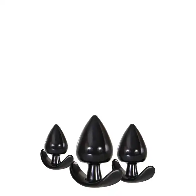Evolved - Anal Delight Black. Zestaw trzech wtyczek o wyjątkowo satysfakcjonującym kształcie dla analnej przyjemności.