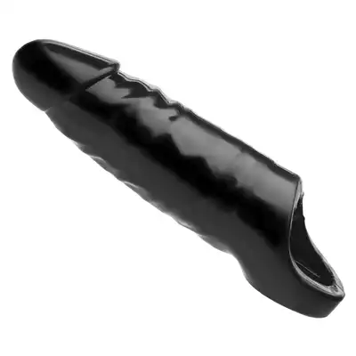 Master Series - Black Mamba XL. Czarna przedłużka na penisa, wydłużenie erekcji i penisa gwarantowane