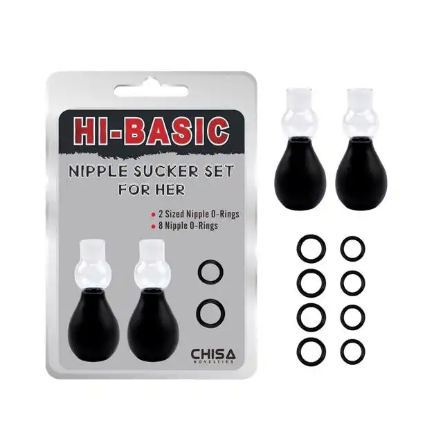 Hi-Basic - Nipple Sucker Set For Her. Przyssawki na sutki stworzone specjalnie dla kobiet.