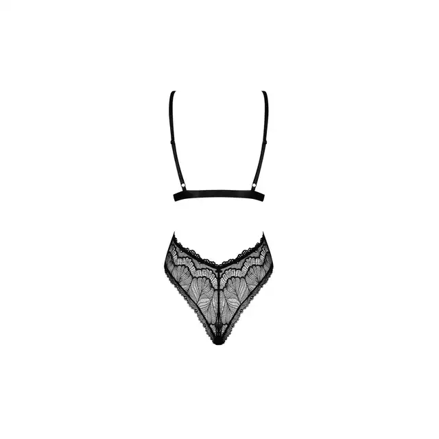 Obsessive - Isabellia body L/XL. Cudownie ażurowe body z intrygującym wycięciem z  przodu 