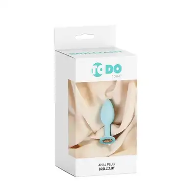 ToDo - Anal Plug Brilliant Blue - turkusowy korek analny z pięknym brylantem 