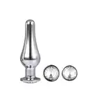 Dream Toys - Gleaming Love Pleasure Set Silver. Srebrny, smukły zestaw treningowy plugów analnych z kryształkami.