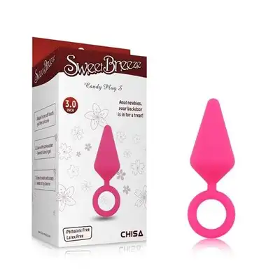 Chisa - SweetBreeze Candy Plug S Pink - różowa wtyczka analna, z poręcznym uchwytem. Zanurz się w przyjemności! 