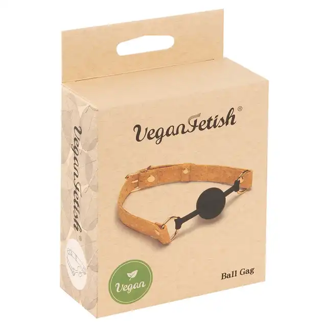 Vegan Fetish - Ball Gag. Wegański knebel z silikonową kulką. Wegański styl. Idealny prezent do butelki wina.