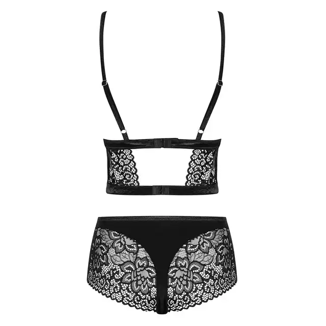 Obsessive - Cecilla top i szorty L/XL. Koronkowe cudo o szalenie zmysłowym kroju 