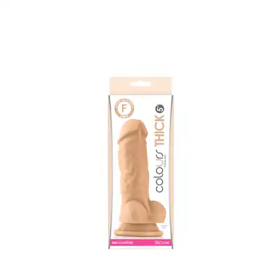 COLOURS PLEASURES THICK 5" DILDO WHITE