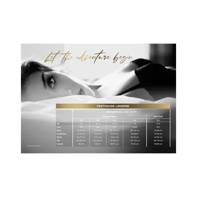 Penthouse - Perfect Lover S/M White. Seksowne body z uwodzicielskim wycięciem w kwiatową koronkę.