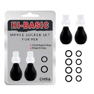 Hi-Basic - Nipple Sucker Set For Her. Przyssawki na sutki stworzone specjalnie dla kobiet.