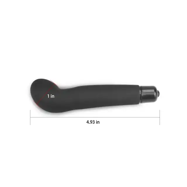 LoveToy - iWhizz G Mini Vibrator Black - czarny gładki wibrator ze specjalną końcówką do stymulacji