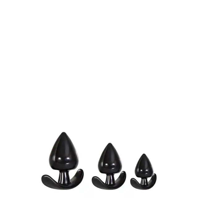 Evolved - Anal Delight Black. Zestaw trzech wtyczek o wyjątkowo satysfakcjonującym kształcie dla analnej przyjemności.