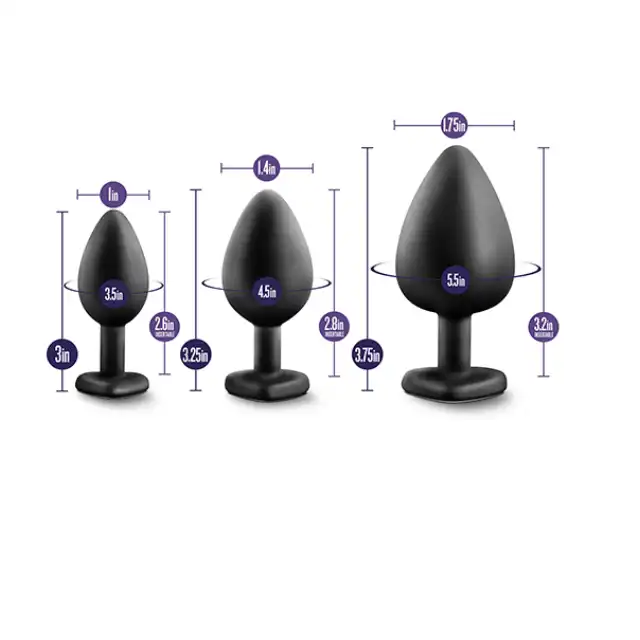 Luxe - Bling Plugs Training Kit Black. Najlepszy zestaw czarnych wtyczek analnych. Sam zdecyduj na co Cię stać. Mega sale!