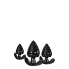 Evolved - Anal Delight Black. Zestaw trzech wtyczek o wyjątkowo satysfakcjonującym kształcie dla analnej przyjemności.