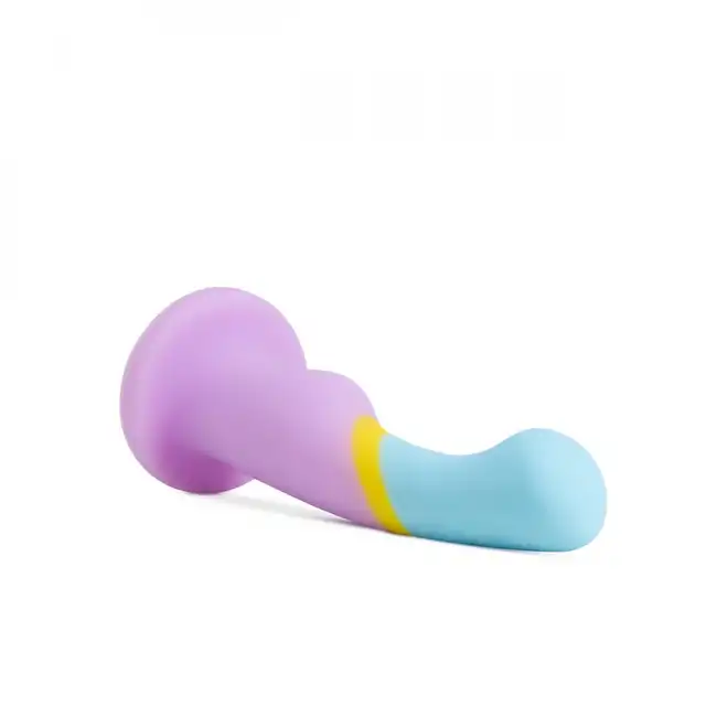 Avant - Heart of Gold. Silikonowe dildo do punktu G z przyssawką w oryginalnych, wiosennych i kobiecych kolorach.