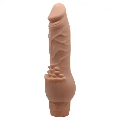 Baile - Barbara Soft Skin 19,5 cm. Realistyczny wibrator z miękkiej cyberskóry, świetne tekstury 