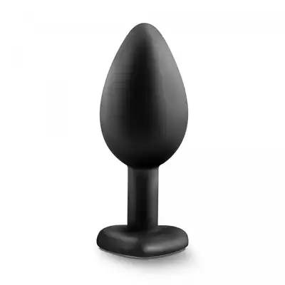 Temptasia - Bling Plug Small Black. Mały silikonowy plug ze srebrnym kryształkiem w podstawie. Zabłyśnij przed partnerem