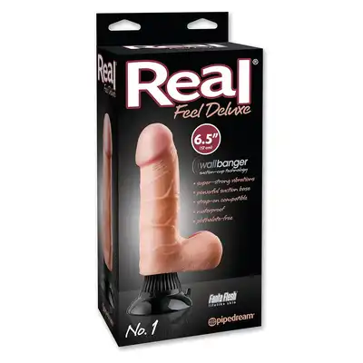 Pipedream - Real Feel No.1 Deluxe 14 cm . Ultrarealistyczny wibrator z przyssawką oraz funkcją strap-on 