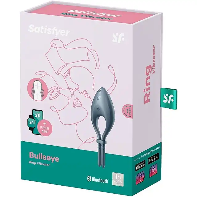 Satisfyer - Bullseye Dark Blue - regulowany, ciemnoniebieski ring na penisa. Mocniejsza erekcja gwarantowana