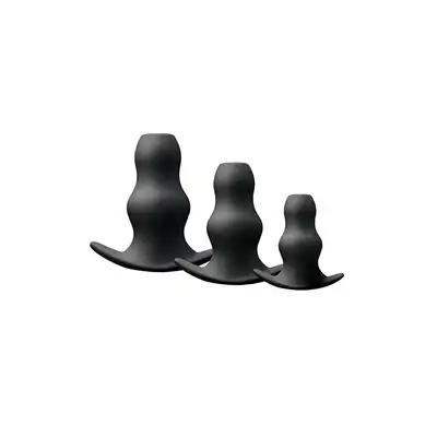 NS Novelties - Renegade Peeker Kit Black. Zestaw plugów z tunelem. Zapewnij dreszczyk emocji podczas analnych zabaw.