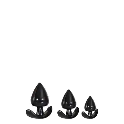 Evolved - Anal Delight Black. Zestaw trzech wtyczek o wyjątkowo satysfakcjonującym kształcie dla analnej przyjemności.