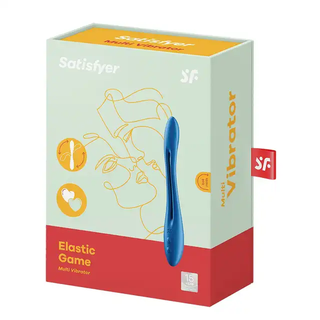 Satisfyer - Elastic Game Blue - nowatorski, wielofunkcyjny wibrator. Wyginaj go w każdą stronę!