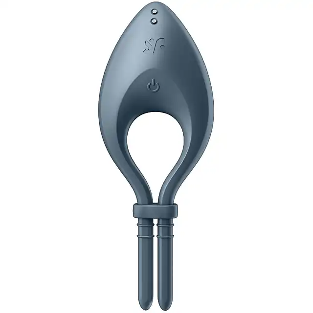Satisfyer - Bullseye Dark Blue - regulowany, ciemnoniebieski ring na penisa. Mocniejsza erekcja gwarantowana