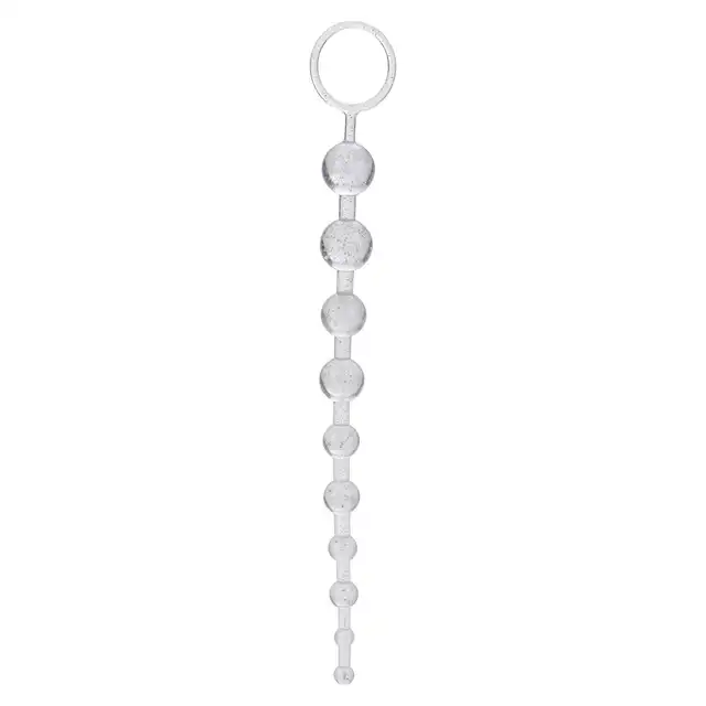 Calexotics - Extreme Pure Platium X-10 Beads - kulki analne z żelowego materiału. Analna przyjemność 
