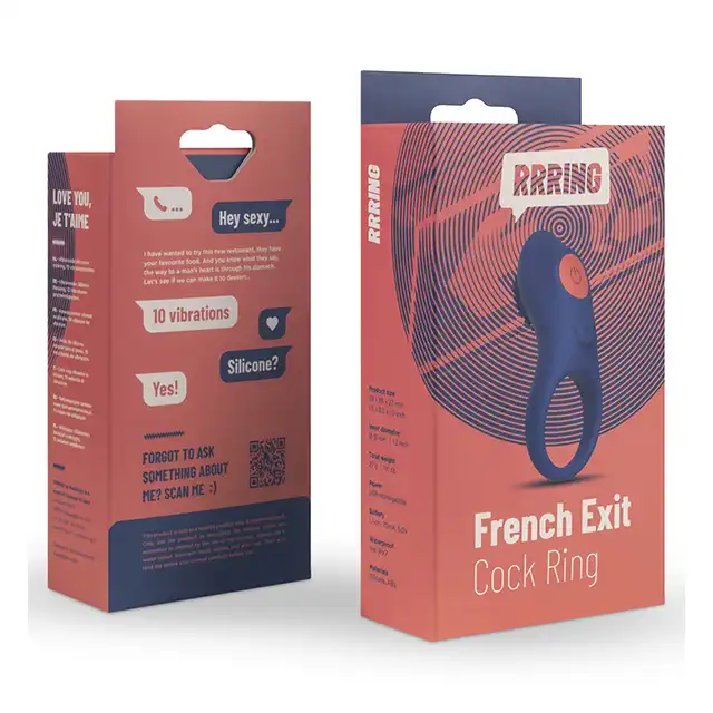 FeelzToys - Rrring French Exit Cock Ring. Elegancki, wibrujący, silikonowy ring. Dodaj pikanterii do swojego życia seksualnego.