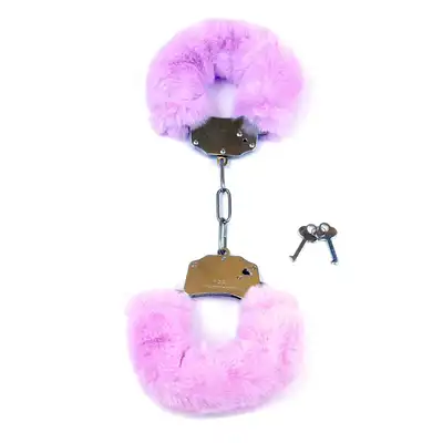 Fetish Boss Series - Furry Cuffs Purple - kajdanki z fioletowym futerkiem. Miękkie i solidne