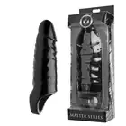 Master Series - Black Mamba XL. Czarna przedłużka na penisa, wydłużenie erekcji i penisa gwarantowane
