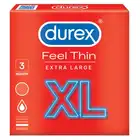 Durex - Feel Thin XL 3 szt. 20% cieńsze prezerwatywy o średnicy 57 mm